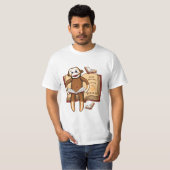 Een socket aap leest t-shirt (Voorkant volledig)