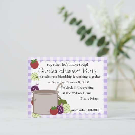 Een soep kaart (Staand voorkant)