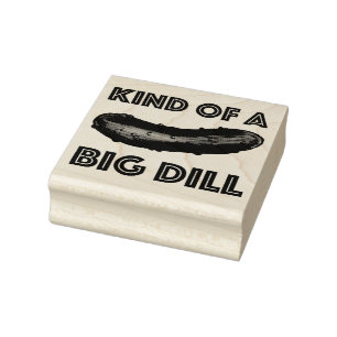 Een soort Big Dill (Deal) Green Kosher Pickle Rubberstempel
