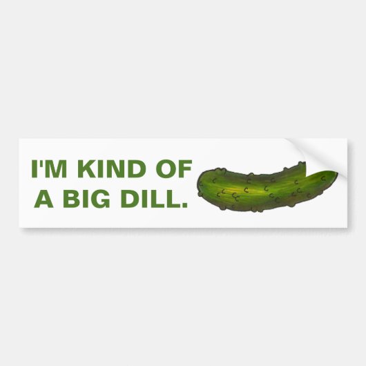 Een soort Big Dill Pickle Green Sour Pickles Deli Bumpersticker (Voorkant)