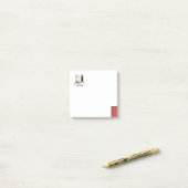 Een soort modern kunstmonogram. Brief U Post-it® Notes (Op bureau)