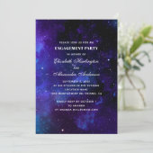 Een Space Engagement Party. Nachtsterren. Moderne Kaart (Staand voorkant)