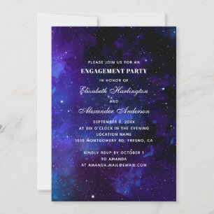 Een Space Engagement Party. Nachtsterren. Moderne Kaart