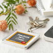 Een speciaal geschenk: leraren hebben les sleutelhanger (Zijkant)