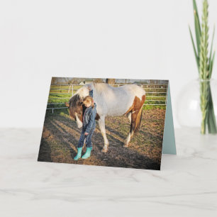 Een speciaal moment — meiden- en paardensportkaart kaart