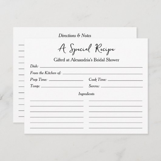 Een speciaal recept voor Vrijgezellenfeest Gifting (Voorkant / Achterkant)