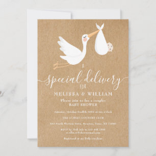 Een speciale bezorging baby couples shower / sprin kaart