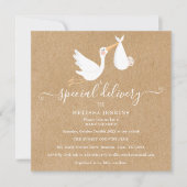 Een speciale bezorging Ooievaar Baby Shower / Spri Kaart (Voorkant)
