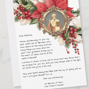 EEN SPECIALE BOODSCHAP VAN HET KERSTKAARTJE VAN ST FEESTDAGENKAART