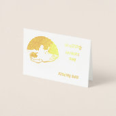 Een speciale groet papa, op vaderdag vissen folie kaarten (Voorkant)