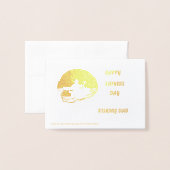 Een speciale groet papa, op vaderdag vissen folie kaarten (Met envelop)