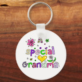 Een speciale grootma Granny-tekstexpressie aanroep Sleutelhanger (Voorkant)