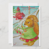 Een speciale kerstkaart voor meisjes. bedankkaart (Voorkant)