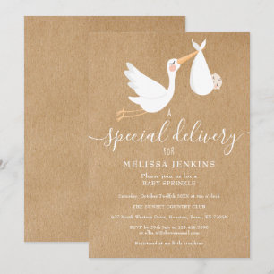 Een speciale levering Ooievaar Baby Sprinkle / Sho Kaart