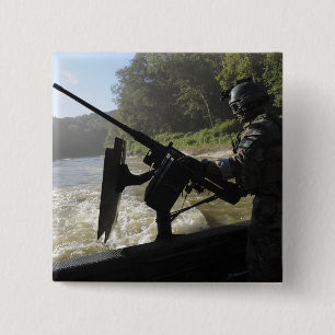 Een speciale strijdkreeft voor oorlogsvoering vierkante button 5,1 cm