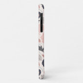 Een speelgoedgesleepte bloemen grijze roze zwart Case-Mate iPhone case (Achterkant/links)