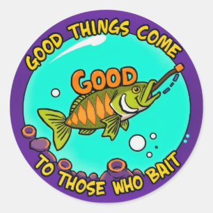 Een speels Gevist motto Ronde Sticker
