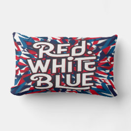 Een speels ontwerp van de Amerikaanse vlag Kussen