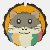 Een speelse en grappige hamster ornament kaart (Achterkant)