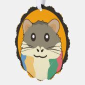 Een speelse en grappige hamster ornament kaart (Links)