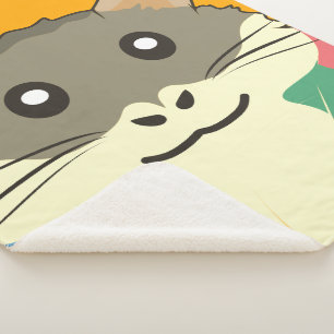 Een speelse en grappige hamster sherpa deken
