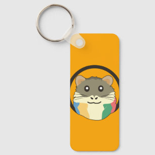 Een speelse en grappige hamster sleutelhanger