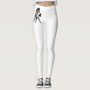 Een speelse springende paard in het wild leggings