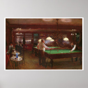 Een spel van Billiards Poster