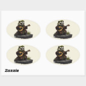 Een speler van sets ovale sticker (Vel)