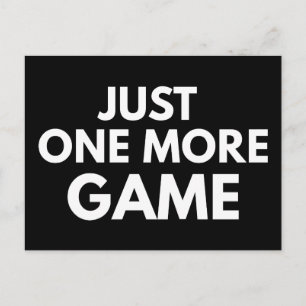 EEN SPELLETJE MAAR FUNNY GAMER WIT TYPOGRAFIE BRIEFKAART