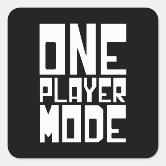 ÉÉN SPELMODUS VIERKANTE STICKER (Voorkant)