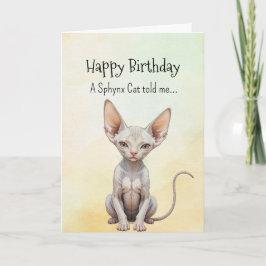 Een Sphynx Kat Persoonlijkheid Verjaardag Fun Dier Kaart
