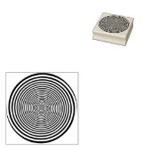 Een spiraalvormige cirkel rubberen stempel (Gestempeld)