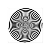 Een spiraalvormige cirkel rubberen stempel (Afrduk)