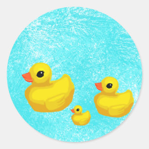 Een Splash maken. Rubber Ducky Seals rubber Ronde Sticker