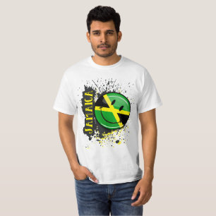 Een Splash van Jamaica die de vlag glimlacht T-shirt