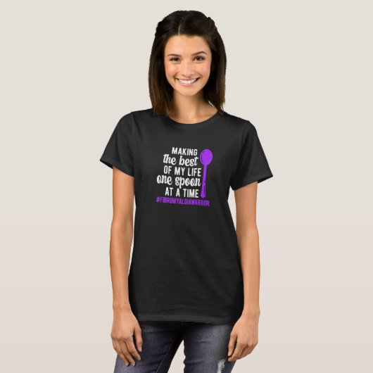 Eén spon fibromyalgie Aankomst Fibromyalgie Awaren T-shirt (Voorkant volledig)