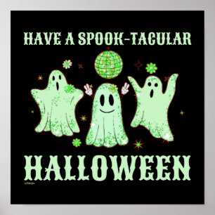 EEN SPOOK-TACULAIRE HALLOWEEN grappige geest Poster