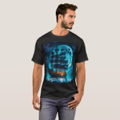 Een spookachtig piratenschip t-shirt (Voorkant volledig)