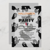 Een spookachtige nacht met geesten - Halloween-uit Kaart (Voorkant / Achterkant)