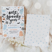 Eén spookjaar Cute Halloween Ghost 1e verjaardag Kaart