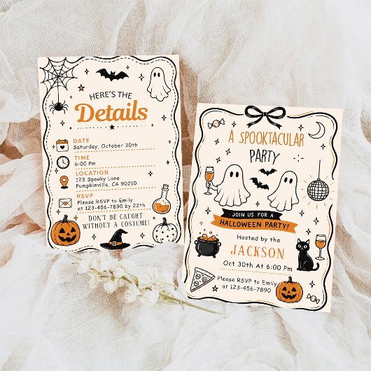 Een Spooktastische Feest Halloween Geest Kaart
