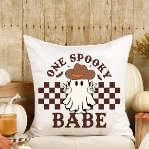 Een Spooky Babe Western Cowgirl Baby Verjaardag Kussen