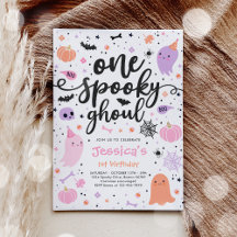 Eén Spooky Ghoul Cute Halloween Ghost 1st Birthday