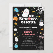 Een spooky Ghoul verjaardag uitnodiging (Voorkant)