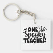 Een spooky leraar grappig Halloween Sleutelhanger (voorkant)