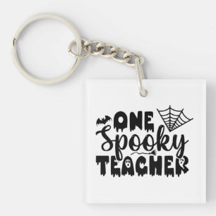 Een spooky leraar grappig Halloween Sleutelhanger
