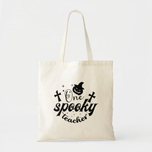 Een Spooky Teacher Pumpkin Canvas tas