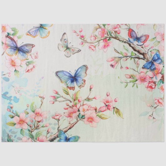 Een Spring Butterfly Series Design #8 Tissuepapier (Voorkant)