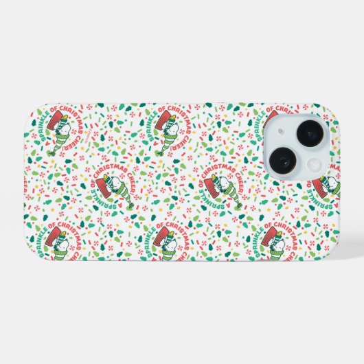 Een Sprinkle of Christmas Cheer Pattern iPhone 15 Hoesje (Achterkant horizontaal)